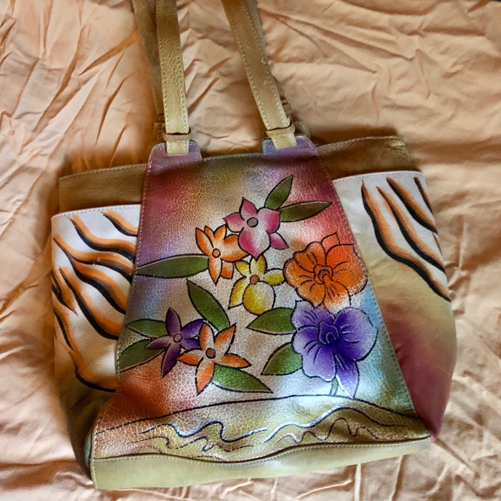 Great  American Leatherworks leather painted tote